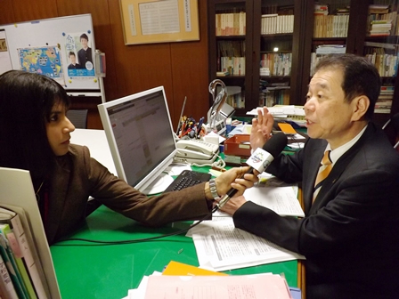 東京都市大学付属中学校・高等学校　　エジプトの民報CBCが取材に訪れました